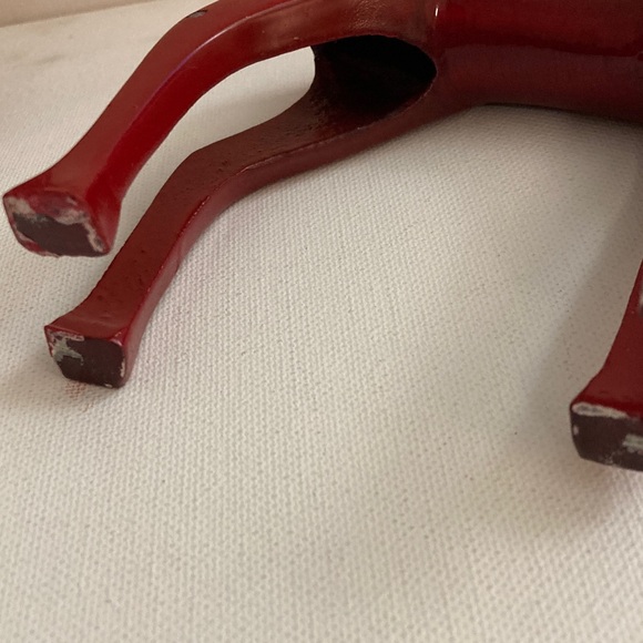 Cast iron Red Reindeer Figurines mother 12” and fawn 10” Christmas decorations - Picture 4 of 5